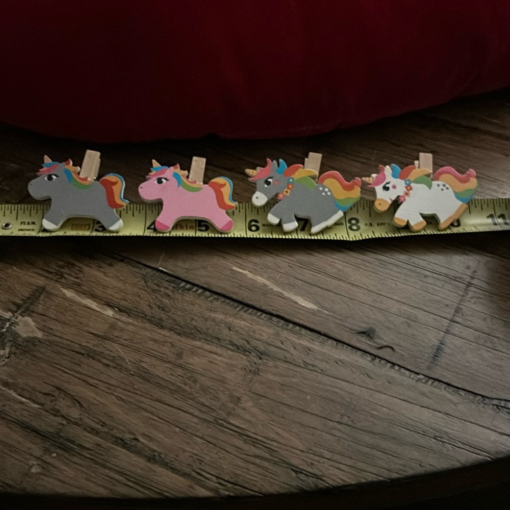 Unicorn clothes pins